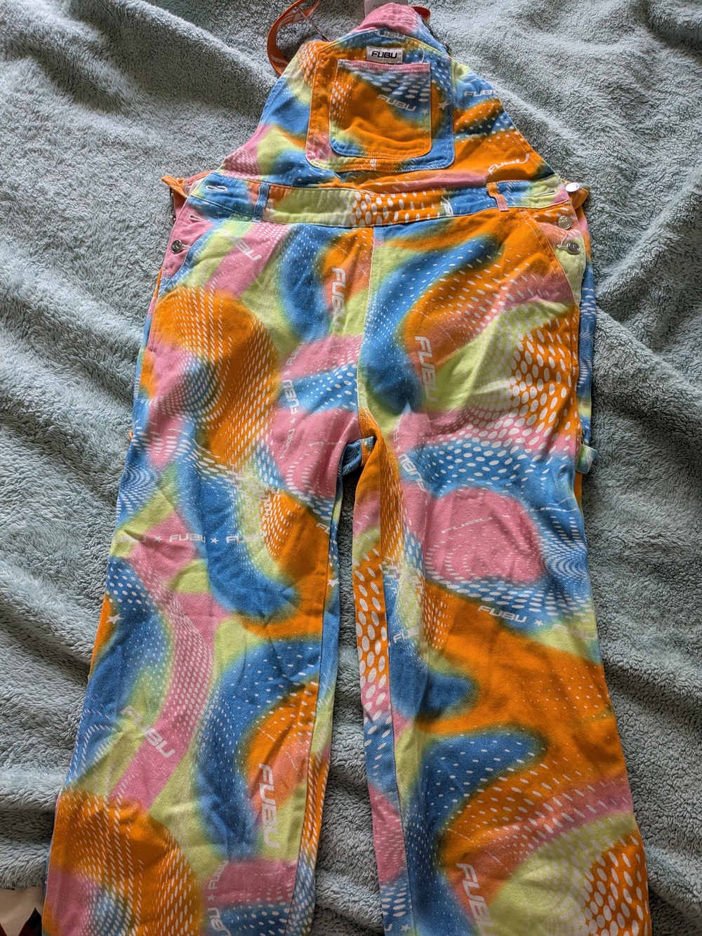 FUBU Multicolor Swirl Overalls